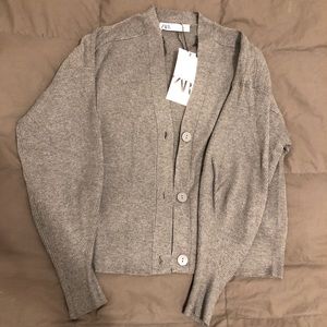 Zara grey button down cardigan - size S